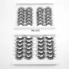 24Pair / 팩 25mm 가짜 밍크 속눈썹 3D 거짓 속눈썹 십자가 두꺼운 3D 속눈썹 확장 수제 아이 메이크업 도구