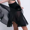 Latin Dance Skirt For Women Adult Black Mesh Sexy Latin Practice Clothes Rumba Tango Samba Salsa Ballroom Dance Costumes VO655226t