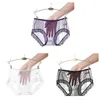 3Pcs/Lot Mesh Ultra-Thin Sexy Lingerie Fashion Women Underwear Plus Size 4XL Lace Transparent Hollow Panties