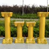 Decorazione per feste di lusso Colonne romane dorate Pilastri in plastica Strada citata Puntelli per matrimoni Forniture per eventi 4 pezzi