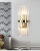 Lampada da parete moderna in cristallo a LED Oro Decorazioni per la casa Apparecchio di illuminazione Camera da letto Corridoio Sconce