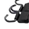 1 paio di guanti da palestra neri Guanti per sollevamento pesi fitness Regolabili Forti ganci in acciaio con impugnature Cinghie Guanti da palestra per allenamento della forza Q0108