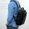 Luuafn Klassisches Design Schwarzer Laptop-Business-Rucksack für Herren, echtes Leder, Computertasche mit USB-Kabelanschluss, Herren-Tagesrucksack2267