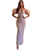 2021 Charming pink Strapless Evening Gowns Dress Formals Wear Mermaid Long Backless off shoulder Plus Size Prom Bridesmaid Dresses9960345