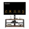US Stock Home Furniture Wooden Storage TV Stand Black Tempered Glass Height Adjustable Universal Swivel Entertainment Center With a15