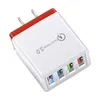 4 ports Charge rapide rapide QC3.0 USB Hub chargeur mural 3.5A adaptateur secteur EU US Plug voyage téléphone chargeurs de batterie prise