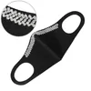 2022 Nowy jedwab lodu oddychająca czarna maska ​​spersonalizowana dekoracja Pearl Rhinestone Mask