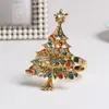 Julgran Servett Ringar Juldekorationer Rhinestone Servett Spänne Xmas Tree Serviette Holder Circle Hotell Table Decor BH1626 TQQ