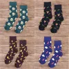 Paar Socken Männer Essen Cartoon-Muster Vier Farben Jacquard Rohr Einfache Mode Wilde Persönlichkeit Nette Interessante Trend Beliebte G1224