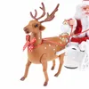 Санта -Клаус Кукла Лося Игрушка Универсальный Электромобиль с музыкой с музыкой рождественские детские детские подарки дома рождественский декор y20102020202020