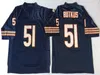 NCAA Men Vintage Jersey Fotboll Devin Hester Walter Payton Gale Sayers Mike Singletary Jim McMahon Butkus Perry Richard Dent Dan Hampton