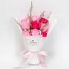 9 pcs rosa sabão buquê bonito simulação rosa flor casamento mesa decoração dia dos namorados presentes w-01356
