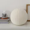Bubble Kiss Plush Round Wool Cushion Cute Throw Pillow Velvet Ball Pillow Nordic Home Decorative Couch Office Chair Pillow 220309