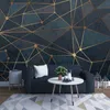 Aangepaste muurschildering behang moderne eenvoudige abstracte creatieve geometrische lijnen muur schilderij woonkamer tv sofa achtergrond muur papers