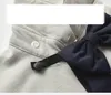 INS Cotton Gentleman Boys Long Sleeve Romper Bow Tie Newborn Rompers Baby Boy Clothes Infant Jumpsuit Retail B3367952394