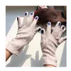 Fünf Finger Handschuhe Chic Nagellack Kaschmir Kreative Frauen Wolle Samt Dicke Touchscreen Frau Winter Warm Fahren2443