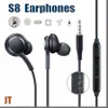 JTD S8 Earphone Headset Mic For Samsung Galaxy S8 S9 S10 Note 3.5mm Jack headphone Headphones EO-IG955BSEGWW Handsfree Earbuds Smart Phone