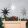 60 cm 24 inç kağıt yıldız fenerler noel asılı süsler beyaz siyah gri yıldız fener Noel süslemeleri için ev zanaat