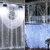 18M x 3M 1800-LEDホワイトライトロマンチックなクリスマス結婚式の屋外の装飾カーテン文字列ライト米国の標準暖かい白ZA000939