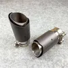 1 Piece Muffler Tip Exhaust Pipe Car Universal For M2 M3 M4 Length 170MM Out 76 89 101 114mm Carbon Fiber Nozzles Tailpipe