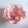 Dekoratif Çiçekler Çelenk 2021 Bebek Pembe Dev Kağıt 8 ADET + Düğün Olay Backdrop için 7 adet Yapraklar Yapay Yapay El Yapımı Çiçek
