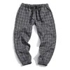 Legible Summer Plaid Harem Pantalons Hommes Léger Cheville Longueur Lâche Hommes Joggers Pantalons Casual Hommes Pantalons 4XL 5XL 201110