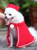 Pet Christmas Costume Warm Dog Cape Cat Clothes Puppy Santa Hat With Cute Cloak Home Decor Dogs Supplies JK2011XB