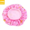 Fashion Kids Bonnet Girl Satin Night Sleep Shower Cap Hair Care Soft Cap Head Cover Wrap Beanies Skull Cap för 28 Y Baby Boutique 7483438