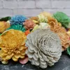 100 stks Sola Houten bloemen Huwelijksassortiment voor DIY Crafters, Bruiloften, Woondecoratie. Z1202