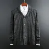 Maglioni di marca di moda uomo cardigan spesso slim fit maglioni maglieria grado superiore inverno stile coreano casual abbigliamento uomo 201221