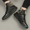 Pluszowa PU Leather Casual Outdoors Classic Wygodne męskie Buty 2022New Solidna Wiosna Jesień Lace Up Prostota Okrągły Toe 2021 Nowy zwięzły DH