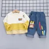 Neue Kinder Kleidung Anzüge Baby Jungen Mädchen Herbst Kleinkind Infant Kleidung Cartoon T-shirt Hosen 2 Teile/sätze Kinder Lässige Trainingsanzüge