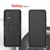 Hybrid Telefonväskor för Samsung Galaxy A12 M12 F12 M32 A22 A02S M02S A52 A32 A72 J3 J7 Case TPU Armour Silicon Gummi Stand Protector Hard Cover