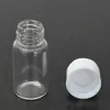 Garrafa de frascos de vidro 3ml com tampa preta ou branca do parafuso, mini tubo de vidro tubular para as garrafas do reagente do uso do líquido