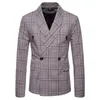 Män Blazers och Jackor Ny design Dubbelbröst Slim Fit Blazers Business Casual Men Suit Jackor Tenis Masculino