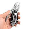 NEWACALOX Multifuntion Pliers Survival Multi Hand Tools Mini Set di cacciaviti Chiave regolabile Jaw Spanner Pocket Knife Repair Y200321