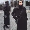 Spring Autumn Winter New Women's Casual Wool Blend Trench Coat Oversize Long Coat with belt Women Wool Coat Cashmere Outerwear LJ201109