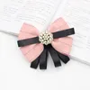 Bow Ties 2022 Women Retro Shirt Dress Decorate Wedding Collar Wear Alloy Tie Accessory Girl Rhinestone Crystal Uniform Ribbon Bowtie Fred22