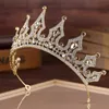 Ouro prata princesa headwear chique tiaras de noiva acessórios deslumbrantes cristais pérolas tiaras e coroas de casamento 112072787