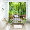 3D Mountain Stream Shower Curtains Personalized Waterproof Bathroom Curtain Polyester Shower Curtain for Bathroom