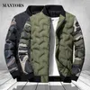 Vestes et manteaux d'hiver pour hommes Vêtements d'extérieur Camouflage Bomber Jacket Men's Windbreaker Thick Warm Male Parkas Military 201218