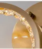 Applique moderne éclairage pour chambre cuivre cercle cristal applique décor à la maison led cristal luminaire