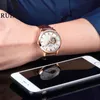 2020 Ruimas Watches Men Luxury Top Brand New Fashion Genuine Leather Belt Transparent Automatic Mechanical Wristwatch Male Clock