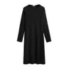 2021 printemps automne grande taille pull robe pour femmes décontracté à manches longues droite O cou robes en tricot noir 4XL 5XL 6XL 7XL