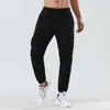 Luluemon Calça de ioga Lemon Algin Calça masculina de lazer Calça esportiva masculina de secagem rápida ao ar livre Leggings soltas de tecido para amarração de pés Macacão de fitness montanhismo