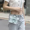 Cross Body Women's Bag 2021 Summer Casual Transparent Flap PU Leather Fashion Small Square Handbag Ladies Shoulder Shopping Pocket