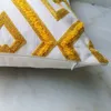 Giallo Fodera per cuscino Simpatico diamante geometrico ricamo Federa per divano letto Semplice decorativo per la casa 45x45 cm Divano letto 201119