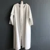 Colorfaith Nuovi abiti donna Primavera Estate Cotone e lino Eleganti abiti lunghi pieghettati bianchi Scollo a V Lace Up Bow LJ200808