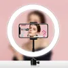 10 inch ringlamp met telefoonhouder 3 verlichtingsmodi 3200-5600K voor YouTuber nemen selfie foto make-up video op youtube tiktok