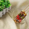 Квадратная мини-корзина розовое золото картофель фри фри куриные закуски экологически чистые жареные корзины ресторан чистый цвет изысканный 28BT J1